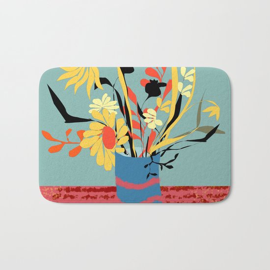Vase of Flowers Bath Mat