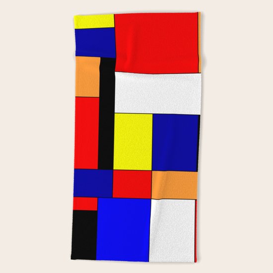 Mondriaan #9 Beach Towel