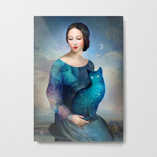 Night Cat Metal Print