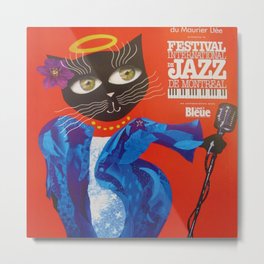 1994 Montreal Jazz Festival Cool Cat Poster No. 2 Gig Advertisement Metal Print | Musical, Montreal, Rhodeisland, Advertisement, Jazz, Chicago, Gig, Neworleans, Graphicdesign, Festival 