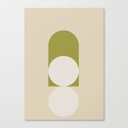 Contemporary Composition 05 - Golden Lime Canvas Print