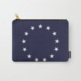 13 Stars Patriotic Circle Carry-All Pouch | Thirteen, Stars, White, Continental, Proud, Graphicdesign, Blue, Colonial, Round, Circle 