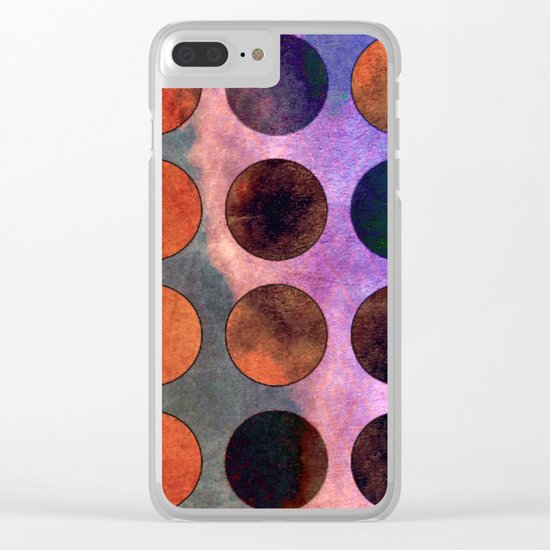 MELANGE of VIOLET and RUST Clear iPhone Case