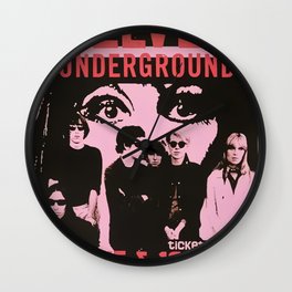 1968 Velvet Underground Concert Gig Vintage Advertising  Wall Clock