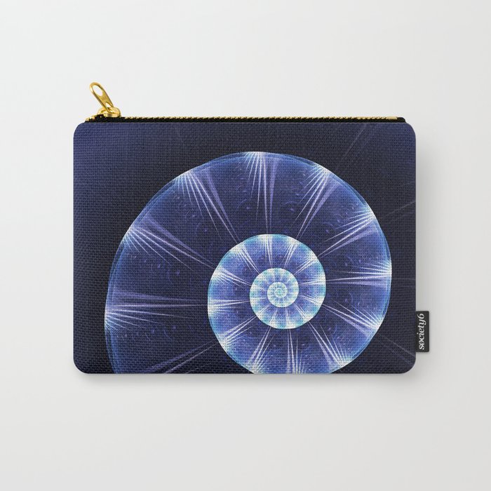 Blue Spiral Carry-All Pouch