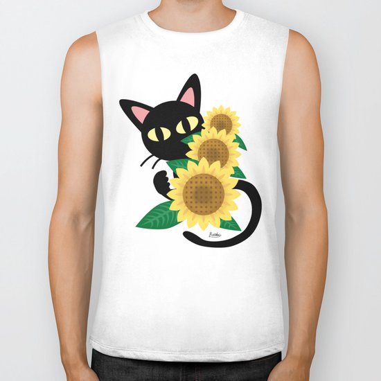 Whim with Sunflower Biker Tank
