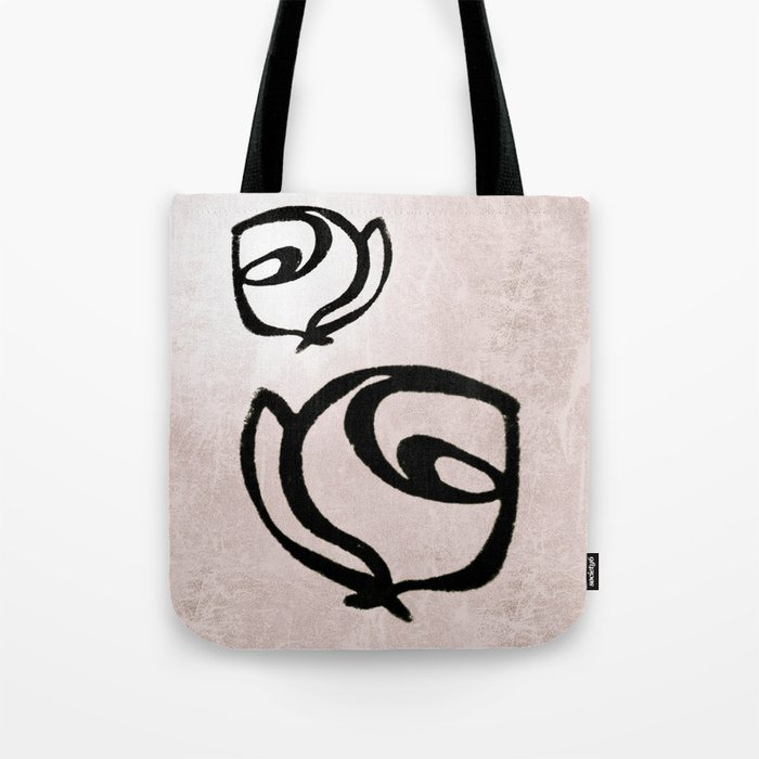Flowers, Mother-Daughter, Pink Tote Bag