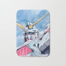 Unicorn Gundam Red Psycho-frame Bath Mat | Anime, Rx 0, Fanart, Painting, Gundam, Manga, Gunpla, Mecha, Ink, Unicorn 