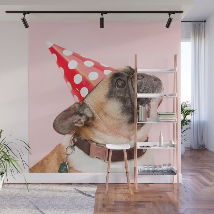 Pug Birthday Party! Wall Mural