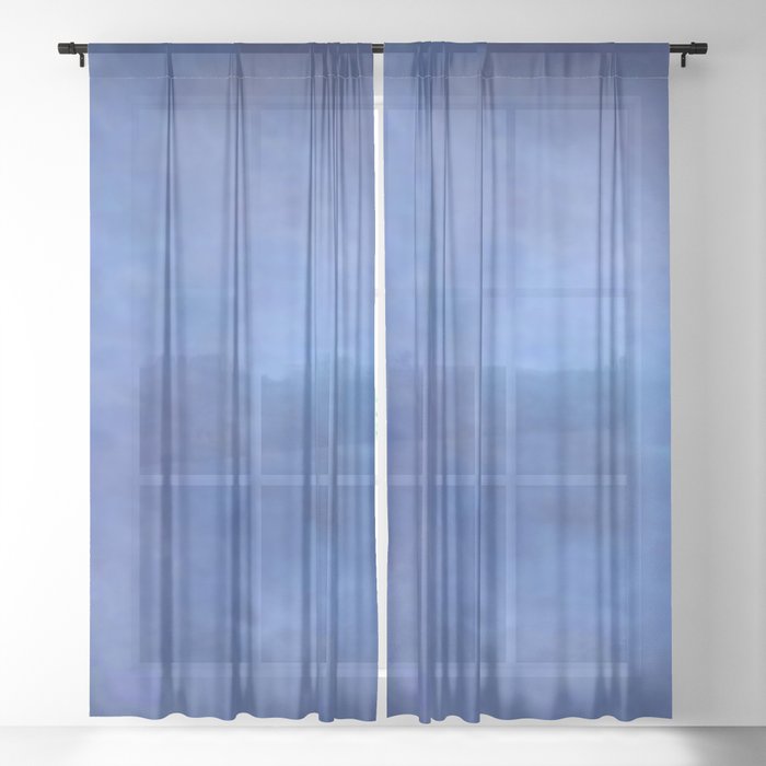 Abstract Soft Watercolor Gradient Ombre Blend 2 Deep Dark Blue And