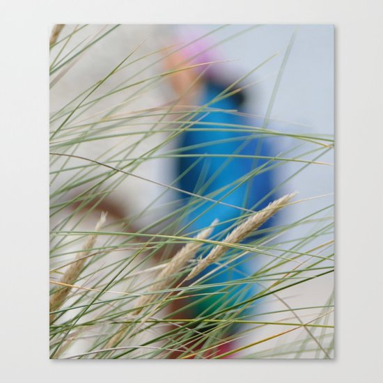 behind the beach grass Canvas Print