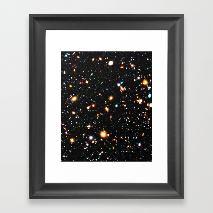 Hubble Extreme Deep Field High Resolution Framed Art Print