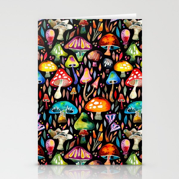 Mushroom Magic – Charcoal Stationery Cards
