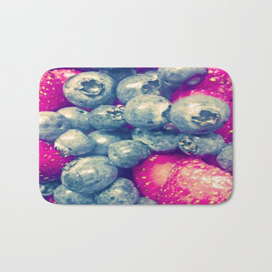 Strawberry & Blueberry Love Bath Mat