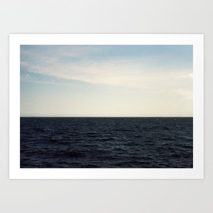Minimalist Ocean and Sky | 35mm Film Photography Art Print