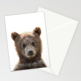 Baby Bear Print by Zouzounio Art Stationery Card