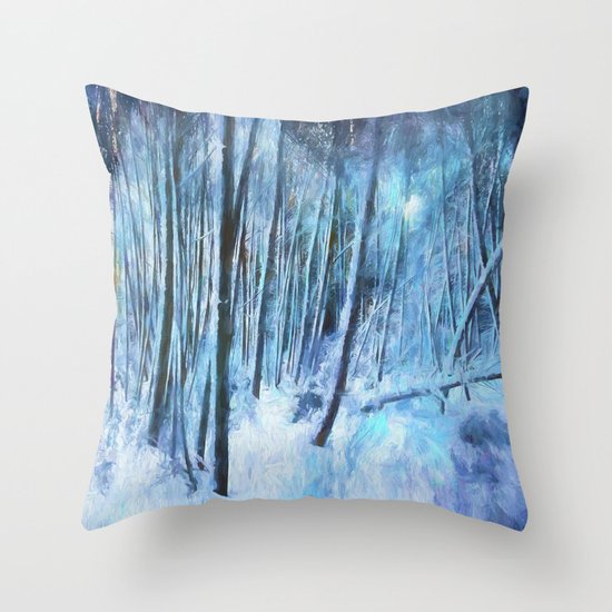 Winter Moonlight Throw Pillow