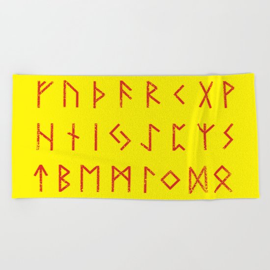 Elder Futhark Beach Towel