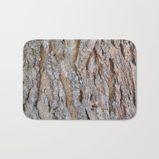 TEXTURES -- Big Cone Pine Bark Bath Mat
