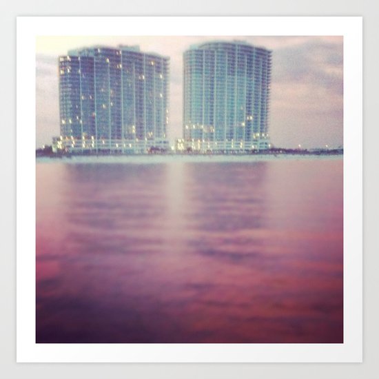 Hotels on the water Art Print