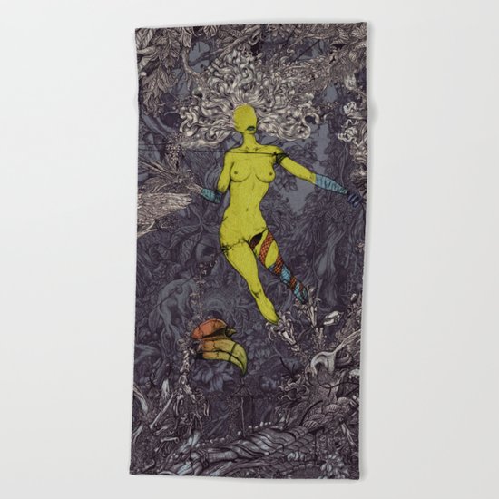 Women Naturally Tree Beach Towel