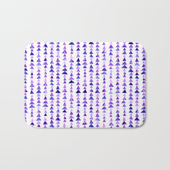 Purple Triangles Pattern 02 Bath Mat