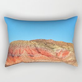 Argentina Photography - Badlands In Argentina With A Huge Mountain Rectangular Pillow