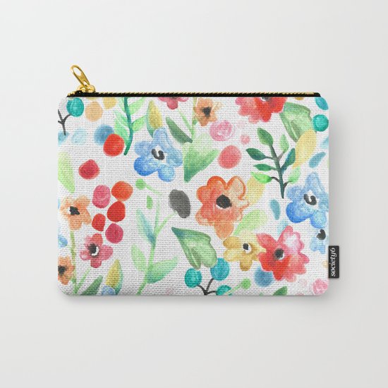 Flourish - Watercolor Floral Carry-All Pouch