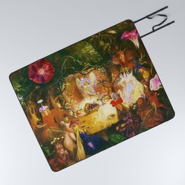 The Fairies Banquet Magical Realism Landscape by John Anster Fitzgerald Picnic Blanket