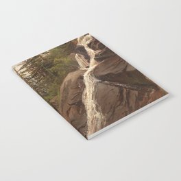 Birch Mountains and Valley Waterfall landscape apinting by Alfred Thompson Bricher Notebook