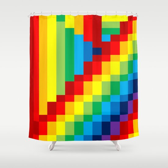 Fuzz Line #3 Shower Curtain