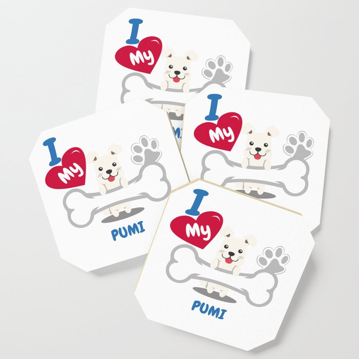PUMI Cute Dog Gift Idea Funny Dogs Coaster by dogboo | Society6
