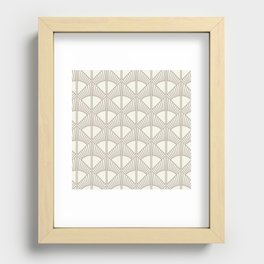 Art Deco Cream Diamond Pattern Recessed Framed Print