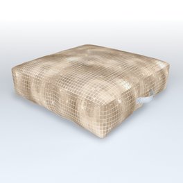 Luxury Soft Gold Sparkle Pattern Outdoor Floor Cushion