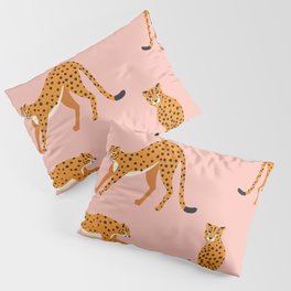 Cheetahs pattern on pink Pillow Sham