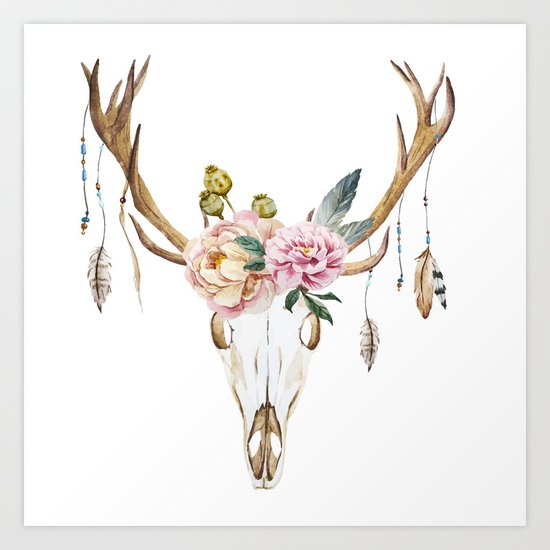 Animal Skull 09 Art Print