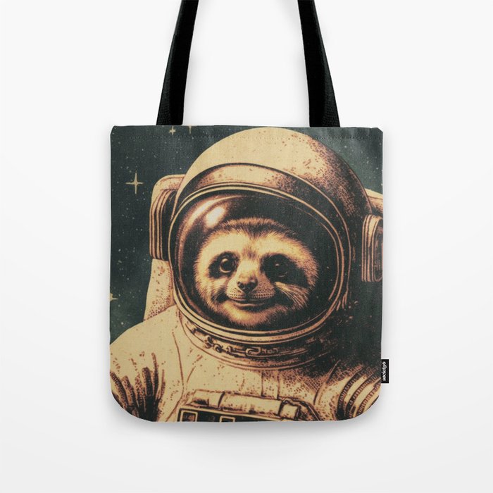 Sloth Astronaut Tote Bag