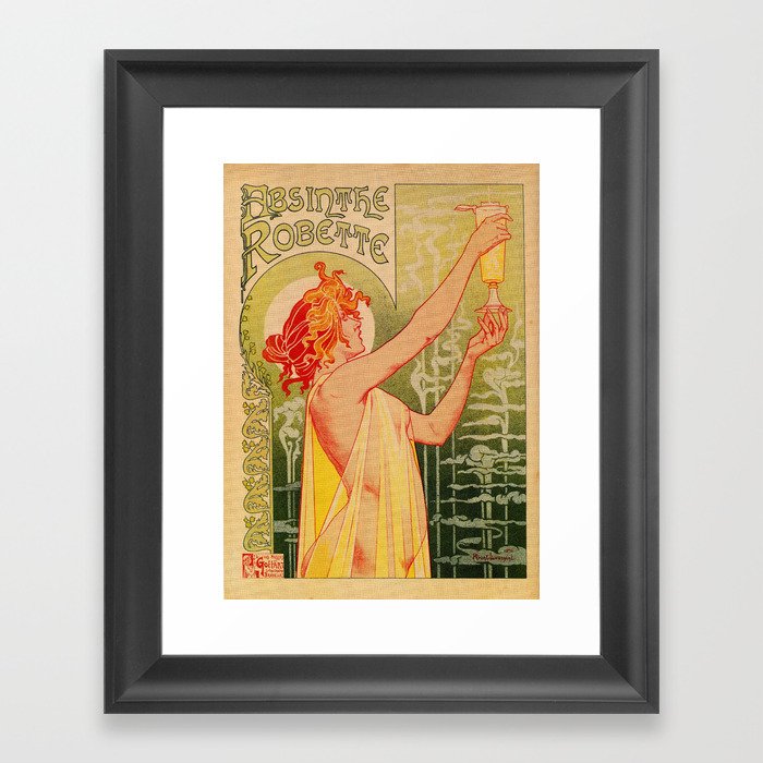 Classic French art nouveau Absinthe Robette Framed Art Print