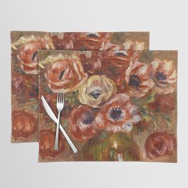 Pierre-Auguste Renoir "Anémones dans un vase" (II) Placemat