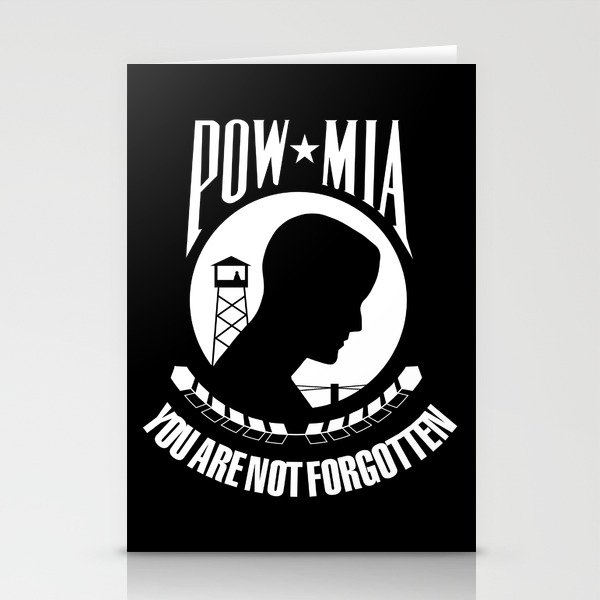 Prisoner of War Missing in Action Black Paracord Key Chain with POW MIA Emblem 