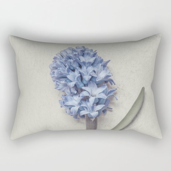 One Light Blue Hyacinth Rectangular Pillow