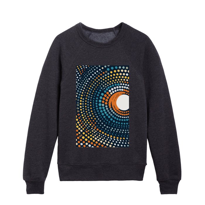 Dotted Contemporary Colors Minimal Pattern Kids Crewneck