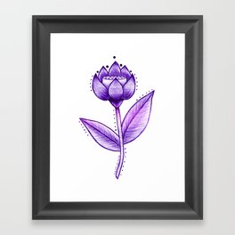 Lotus Be Purple Framed Art Print