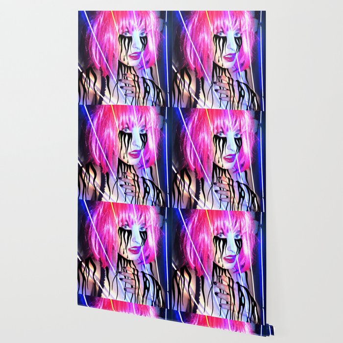Neon Stripes Black Slime Wallpaper By Petrabrnardic Society6