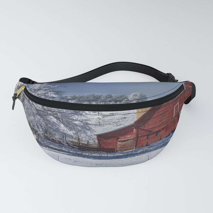 Red On White Fanny Pack
