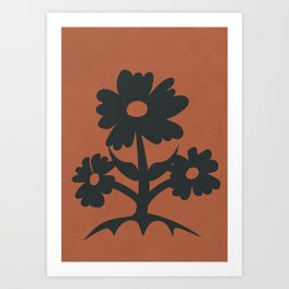 Classic Blooms Brown Tones Art Print