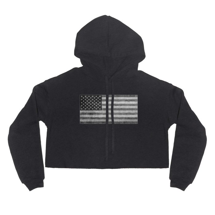 American flag in grungy black and white Hoody