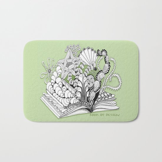 Book of Design - Zentangle Illustration for Children Bath Mat