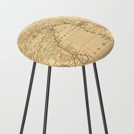 This vintage map of India and Southeast Asia was designed in 1750.  Counter Stool