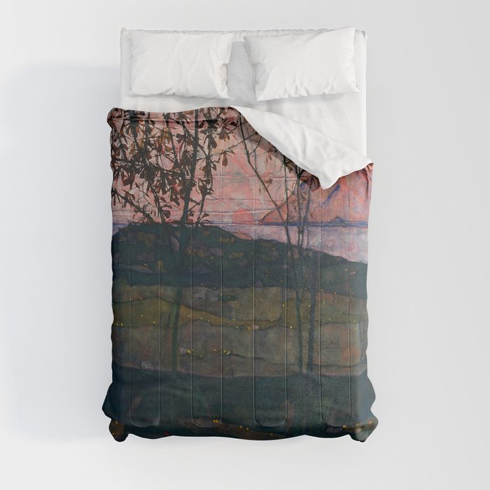 Egon Schiele "Setting Sun" Comforter